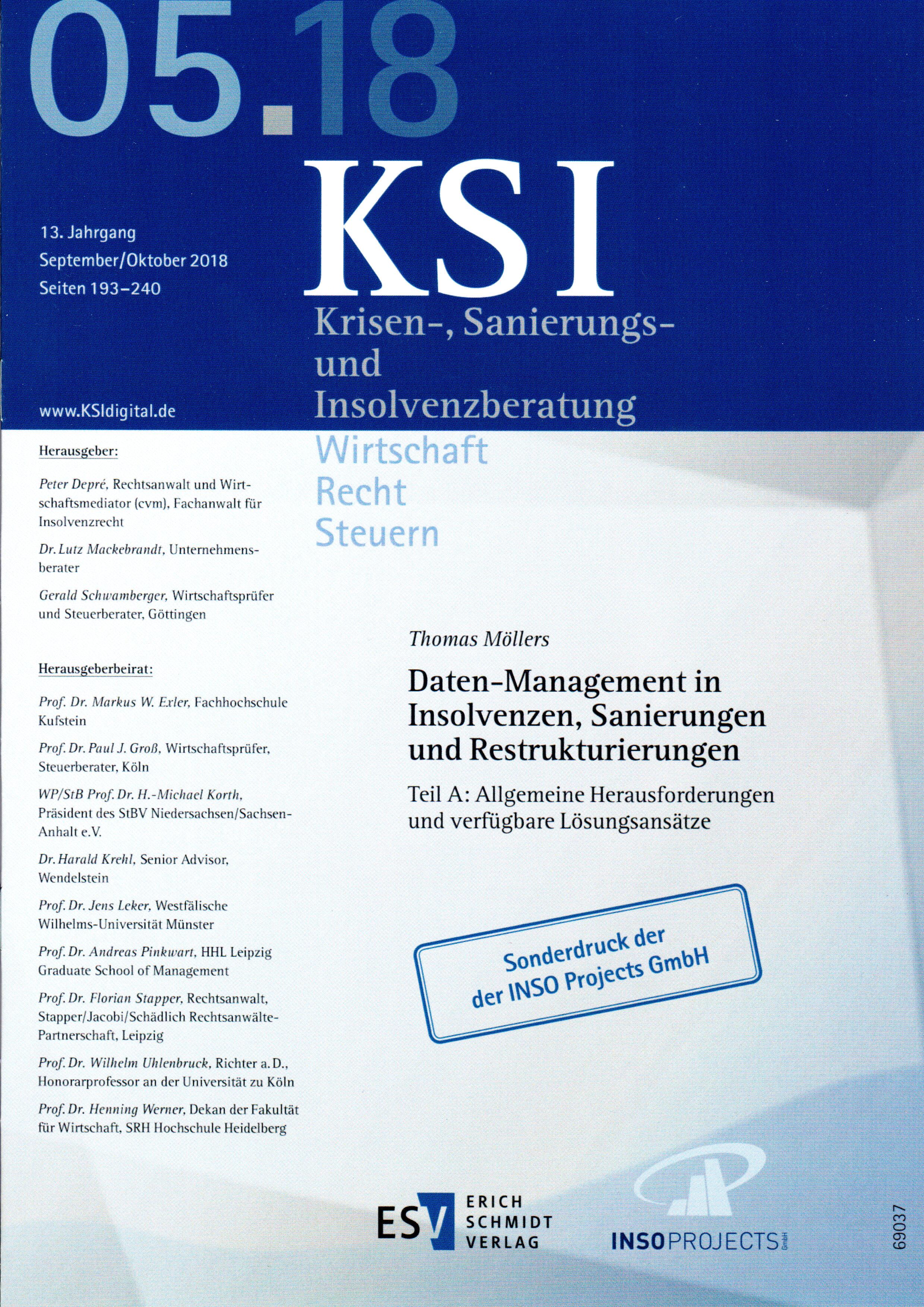 Unsere Veröffentlichung in der KSI 5.18